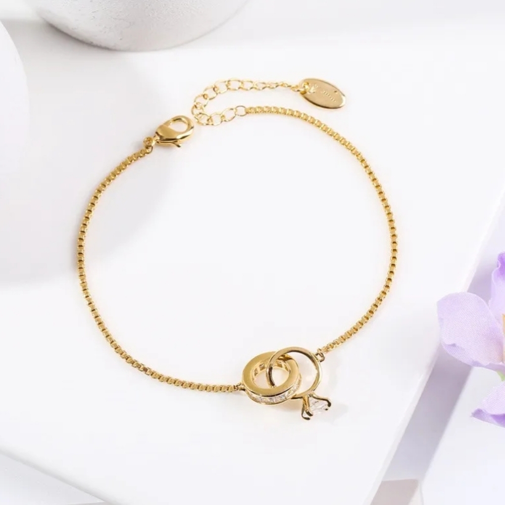 14k gold diamond ring bracelet - Picture 6 of 16